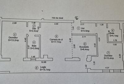Apartament nou, mobilat, utilat, 3 camere, 2 băi, garaj subteran, terasă mare - 2