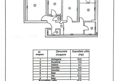 Apartament cu 3 camere, etaj 7, mobilat si utilat, VASLUI - zona GARA; - 11