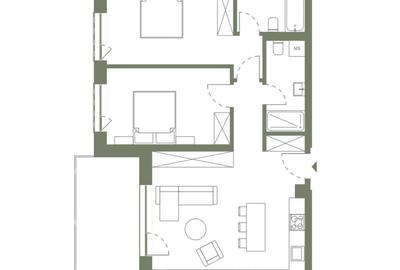 Apartament 3 Camere de vanzare 73 mp Semicentral - 2