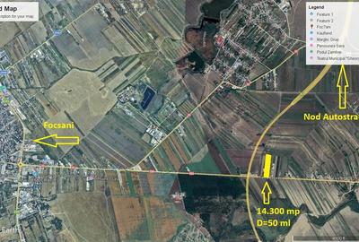 Teren 14.300 mp, D=50 ml, langa nod autrostrada A7 - 9