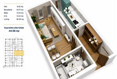 Apartament 2 camere zona C5 in BLOC NOU - 4