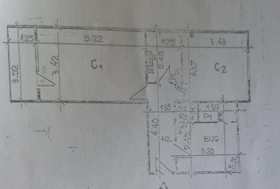 Apartament cu 2 camere decomandat în Gară