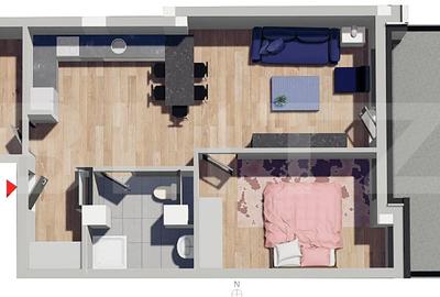 Apartament cu 2 camere semidecomandat în Dâmbul Rotund