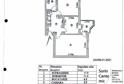 2 decomandate Piata Centrala 53 mp etaj 3/4 Mobilat/Utilat 82000Euro - 8