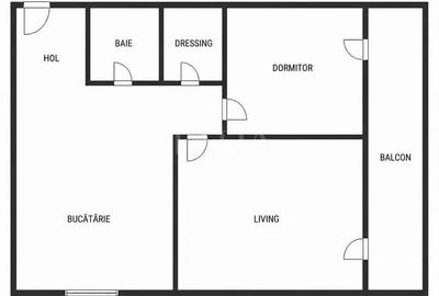 Apartament cu 2 camere decomandat, mobilat în Bună Ziua