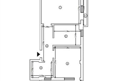 Apartament 2 camere | 55.3 mp | Etaj 1/3 | Bucium COMISION 0% - 8