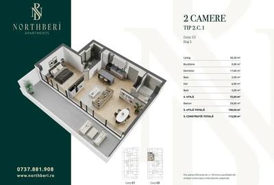 Apartament cu 2 camere decomandat în Băneasa