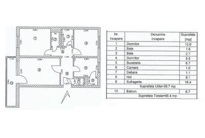 Apartament cu 3 camere decomandat, mobilat în Mazepa 1