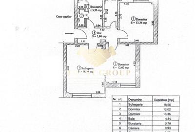 Apartament 3 camere | Piața Victoriei | 62 mp | Parter inalt | bloc reabilitat - 8