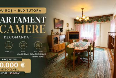 Apartament cu 4 camere decomandat în Podu Roș