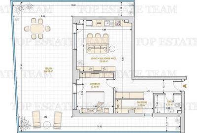 Apartament Ultramodern,  2 Camere de vanzare,  Complex Rezidential Central - Con - 17