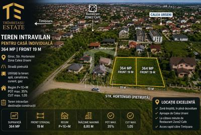 Teren Construcții intravilan de 364 mp, în Giroc