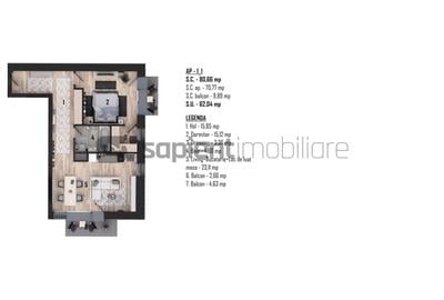 De vânzare apartament 2 camere, ultracentral, semifinisat - 3