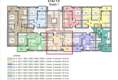 Apartament cu 2 camere, bloc nou – Zona Policlinica Sf. Ioan, str. Brancoveanu - 5