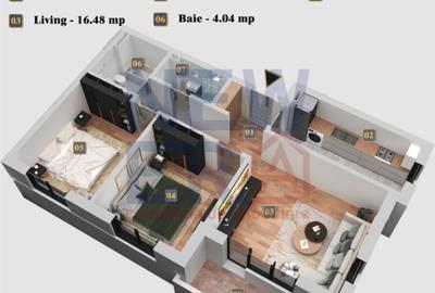 Apartament cu 3 camere decomandat în Chiajna