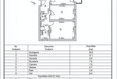 Apartament cu 3 camere decomandat în Micro 39
