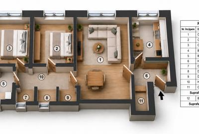 Apartament 3 camere - zona verde - sector 3 - 16