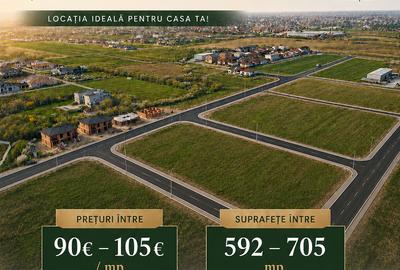 Teren Construcții intravilan de 592 mp, în Moșnița Nouă