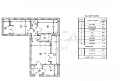3 camere, 1/9, 69,40mp-Gorjului-Str Cernisoara - 8