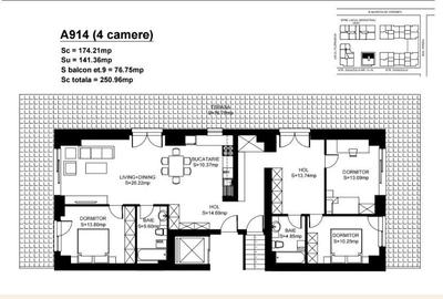 Penthouse cu 4 camere si gradina privata deasupra, in zona Herastrau - Bordei! - 44