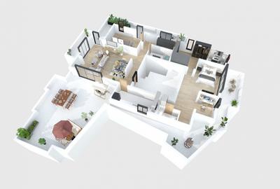 Penthouse cu terasa de 60mp, priveliste libera 360grade - 2