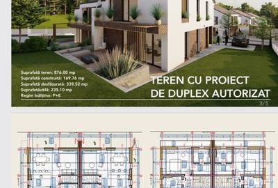 Terenuri  autorizate pentru duplex in Chinteni (2 parcele de 876 mp) - 2