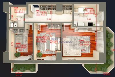 Apartament 1C, Copou, 43,4mp, 110000euro+TVA - 9