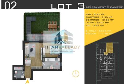 Apartament cu 2 camere în Theodor Pallady