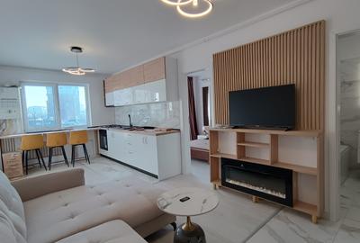 Studio nou, izolat fonic, în bloc mic cu lift Chiajna comision 0 - 14