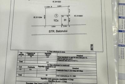 Teren Construcții intravilan de 113 mp, în Aviației