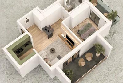 Apartament cu 2 camere decomandat în Barbu Văcărescu