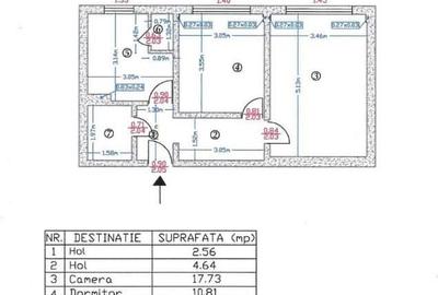 Apartament cu 2 camere decomandat în Berceni