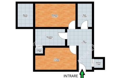 Apartament 2 camere decamondate balcon etaj 1 in zona centrala Sibiu - 7