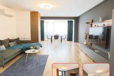 Apartament cu 2 camere semidecomandat, mobilat în Pipera