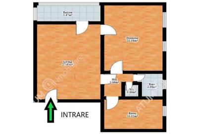 Apartament 2 camere decomandate birou balcon loc parcare Sibiu - 10