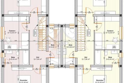 Duplex cu dormitor la parter, despartit, si 3 bai ! Design modern. - 24