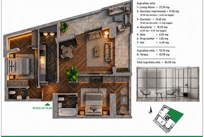 Apartament cu 3 camere decomandat în Nicolae Grigorescu