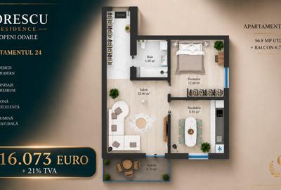 Sorescu Residence - Apartamente cu 2 camere, parcare, mutare imediata - 9