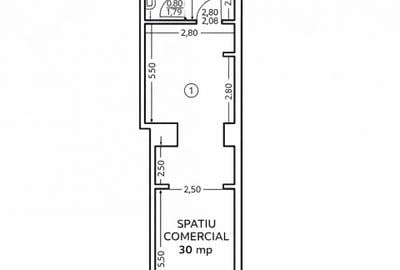 Inchiriere Spațiu Comercial Vitrat, 30 mp Piata Unirii - Cuza Voda - 2