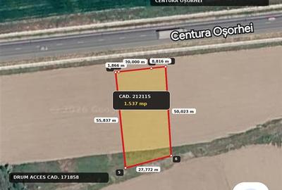 Teren Construcții intravilan de 1537 mp, în Est