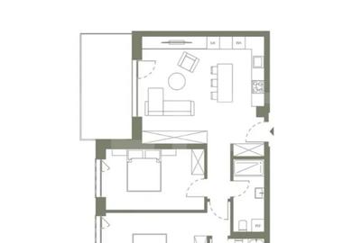 Apartament cu 3 camere, 2 bai, 72 mp, finisat modern, ERA By Hexagon - 2