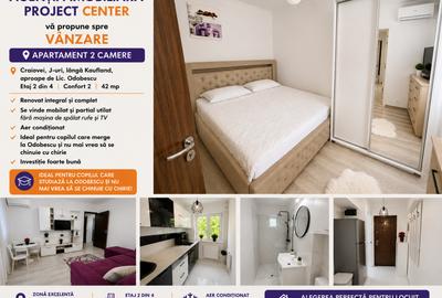 Apartament 2 camere J-uri Kaufland Craiovei, Lic. Odobescu, etaj 2, modern - 1