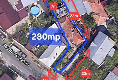 Teren Construcții intravilan de 280 mp, în 1 Decembrie