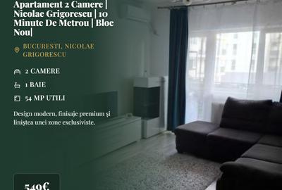 Apartament cu 2 camere decomandat, mobilat în Nicolae Grigorescu