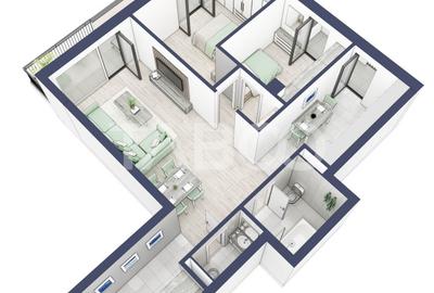 Comision 0-Apartament 3 camere 70 mp etaj 1 boxa la subsol Turnisor - 6