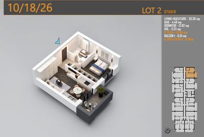 Apartament cu 2 camere decomandat în Theodor Pallady