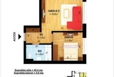 Apartament 2 camere Grozăvești – Orhideea, bloc 2018, renovat, etaj 3/10 - 13
