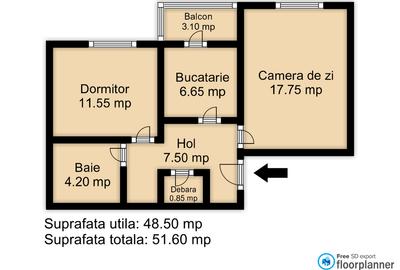 Apartament 2 camere de vanzare in Faleza Nord langa restaurantul Reyna - 19