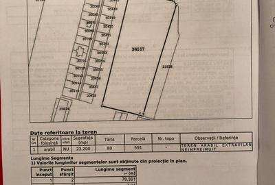 Teren Construcții extravilan de 23200 mp, în Săbăreni