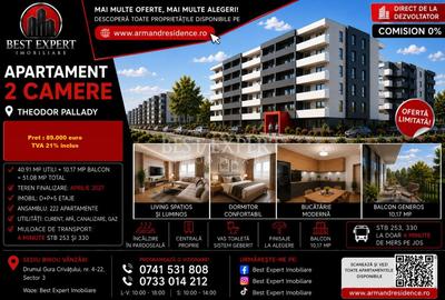 Apartament cu 2 camere semidecomandat în Theodor Pallady